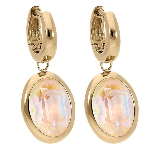 Серьги Qudo Creole TIVOLA small G ivory cream delite, 310699 BW/G фото 3